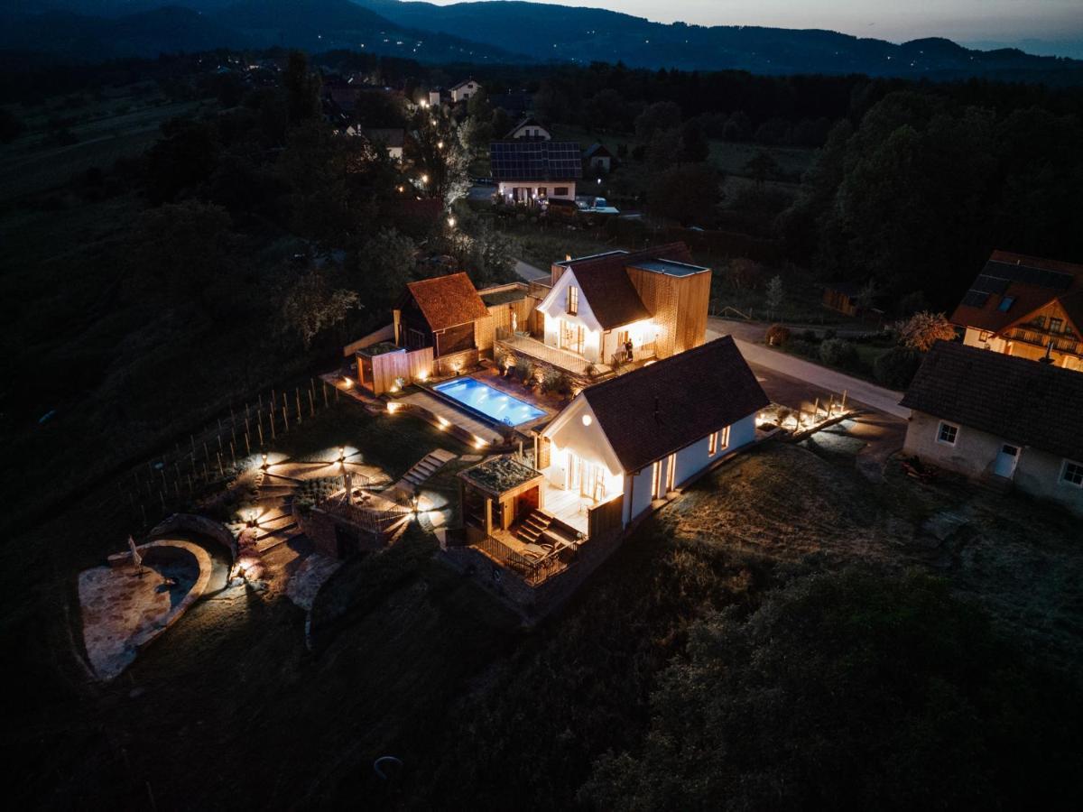 Am Wildbachberg - Luxus Ferienhaeuser Mit Infinitypool, Privatsauna Und Weinkeller Deutschlandsberg Extérieur photo