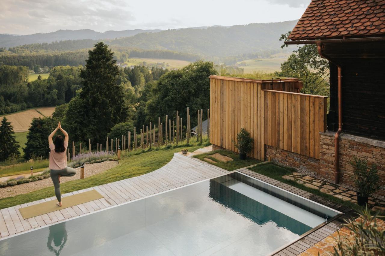 Am Wildbachberg - Luxus Ferienhaeuser Mit Infinitypool, Privatsauna Und Weinkeller Deutschlandsberg Extérieur photo