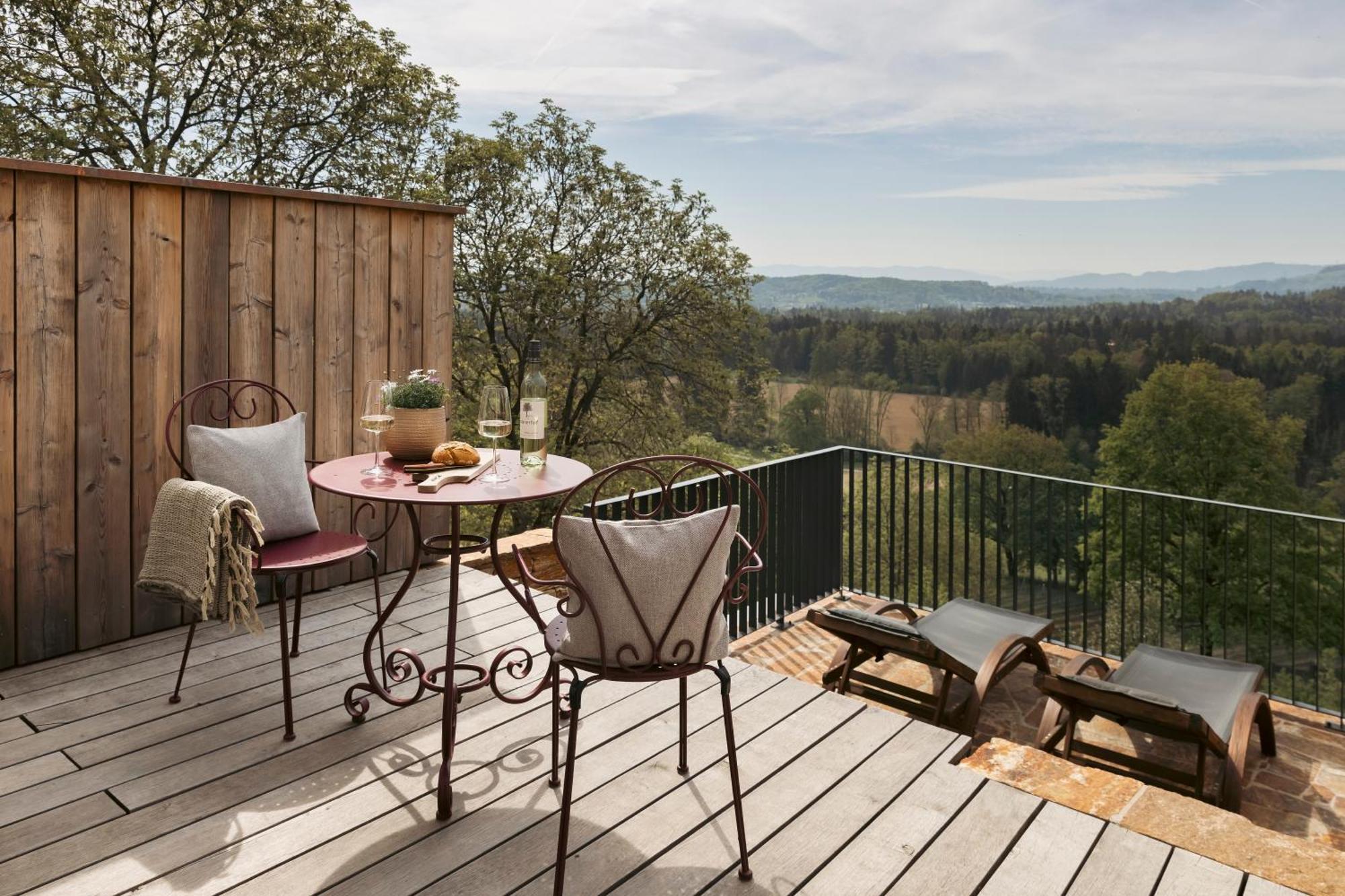 Am Wildbachberg - Luxus Ferienhaeuser Mit Infinitypool, Privatsauna Und Weinkeller Deutschlandsberg Extérieur photo